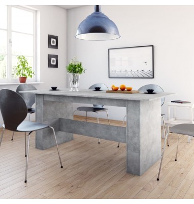  Valgomojo stalas, betono pilkos spalvos, 180x90x76cm, MDP - Stalai - 1