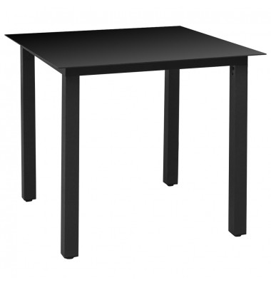  Sodo valgomojo baldų komplektas, 3 dalių, juodos spalvos  - Lauko baldų komplektai - 3