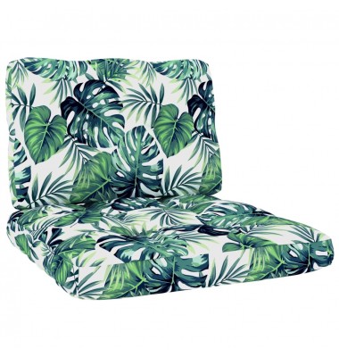  Sodo kėdės su lapų raštų pagalvėlėmis, 2vnt., impregnuota pušis - Lauko kėdės - 4