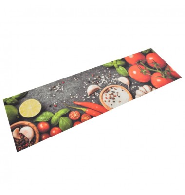  Virtuvės kilimėlis, 45x150cm, aksomas, plaunamas, su daržovėmis - Durų, virtuvės kilimai - 1