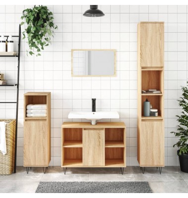 Vonios kambario spintelė, ąžuolo, 30x30x100cm, apdirbta mediena - Vonios spintelės, veidrodžiai - 1
