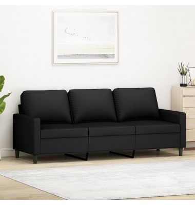  Trivietė sofa, juodos spalvos, 180cm, aksomas - Sofos, sofos-lovos - 1