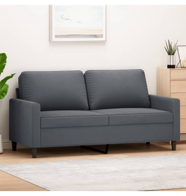  Dvivietė sofa, tamsiai pilkos spalvos, 140cm, aksomas - Sofos, sofos-lovos - 1