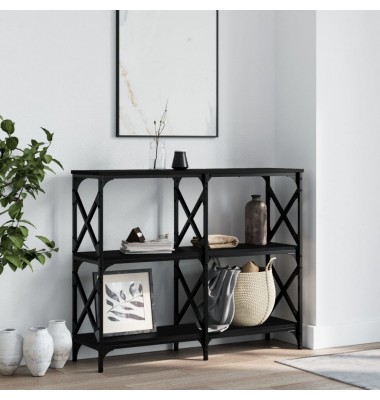  Konsolinis staliukas, juodas, 100x28x80,5cm, apdirbta mediena - Žurnaliniai staliukai - 1