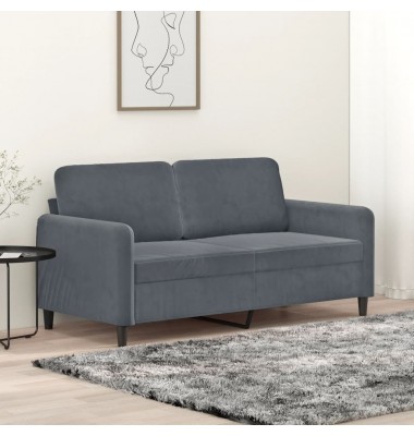  Dvivietė sofa, tamsiai pilkos spalvos, 140cm, aksomas - Sofos, sofos-lovos - 1