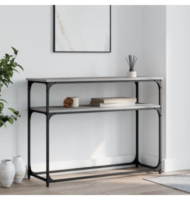  Konsolinis staliukas, pilkas ąžuolo, 100x35,5x75cm, mediena - Žurnaliniai staliukai - 1