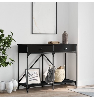  Konsolinis staliukas, juodas, 100x39x78,5cm, apdirbta mediena - Žurnaliniai staliukai - 1