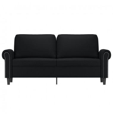  Dvivietė sofa, juodos spalvos, 140cm, dirbtinė oda - Sofos, sofos-lovos - 3