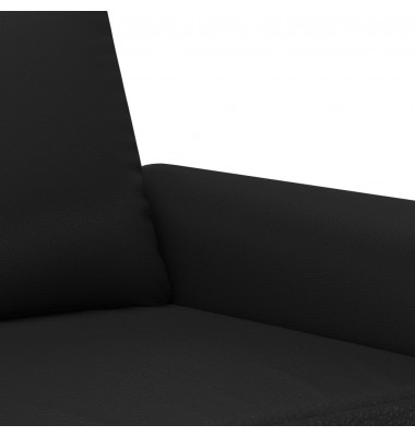 Dvivietė sofa, juodos spalvos, 140cm, dirbtinė oda - Sofos, sofos-lovos - 6