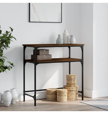  Konsolinis staliukas, rudas ąžuolo, 75x35,5x75cm, mediena - Žurnaliniai staliukai - 1