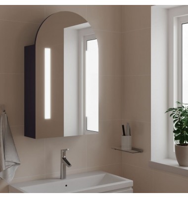  Veidrodinė vonios kambario spintelė su LED, pilka, 42x13x70cm - Vonios spintelės, veidrodžiai - 1