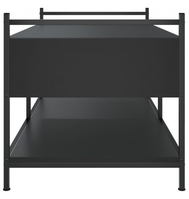  Kavos staliukas, juodas, 99x50x50cm, apdirbta mediena - Kavos staliukai - 7