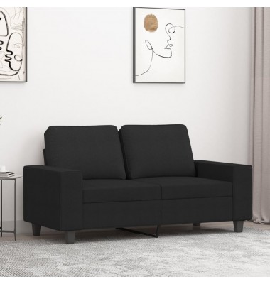  Dvivietė sofa, juodos spalvos, 120cm, audinys - Sofos, sofos-lovos - 1