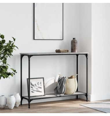 Konsolinis staliukas, pilkas, 101x30,5x75cm, apdirbta mediena - Žurnaliniai staliukai - 1