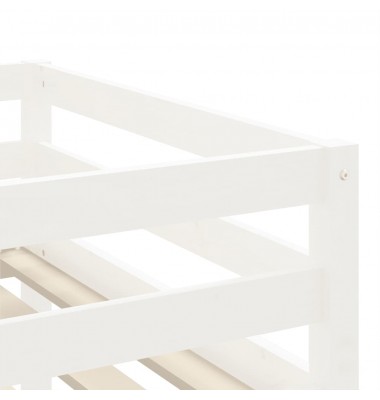 Aukšta vaikiška lova su kopėčiomis, balta, 90x200cm, pušis - Lovos - 9