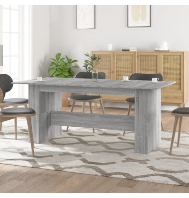  Valgomojo stalas, pilkas ąžuolo, 180x90x76cm, apdirbta mediena - Stalai - 1