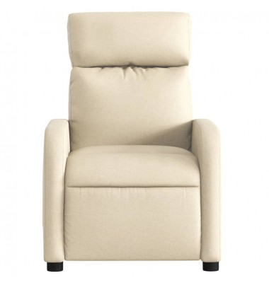  Atlošiamas masažinis krėslas, kreminės spalvos, audinys - Foteliai, krėslai - 7
