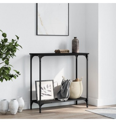  Konsolinis staliukas, juodas, 75x30,5x75cm, apdirbta mediena - Žurnaliniai staliukai - 1