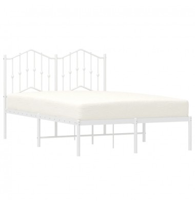  Metalinis lovos rėmas su galvūgaliu, baltos spalvos, 120x200cm - Lovos - 3