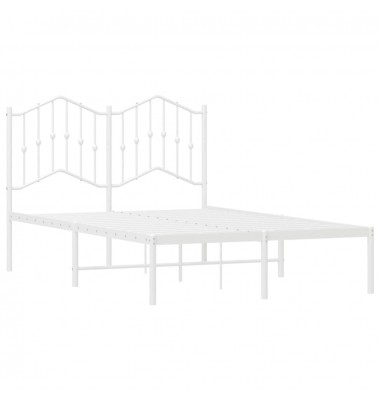  Metalinis lovos rėmas su galvūgaliu, baltos spalvos, 120x200cm - Lovos - 4