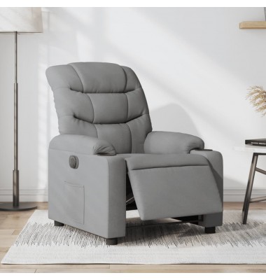  Elektrinis atlošiamas krėslas, šviesiai pilkos spalvos, audinys - Foteliai, krėslai - 1