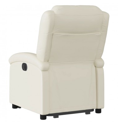  Atsistojantis elektrinis krėslas, kreminis, dirbtinė oda - Foteliai, krėslai - 4