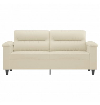  Dvivietė sofa, kreminės spalvos, 140cm, dirbtinė oda - Sofos, sofos-lovos - 3