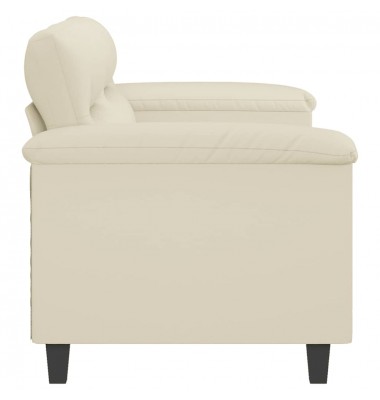  Dvivietė sofa, kreminės spalvos, 140cm, dirbtinė oda - Sofos, sofos-lovos - 4