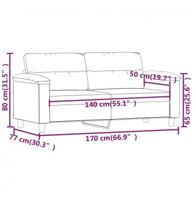  Dvivietė sofa, kreminės spalvos, 140cm, dirbtinė oda - Sofos, sofos-lovos - 8