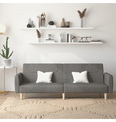  Dvivietė sofa-lova, tamsiai pilkos spalvos, audinys - Sofos, sofos-lovos - 1