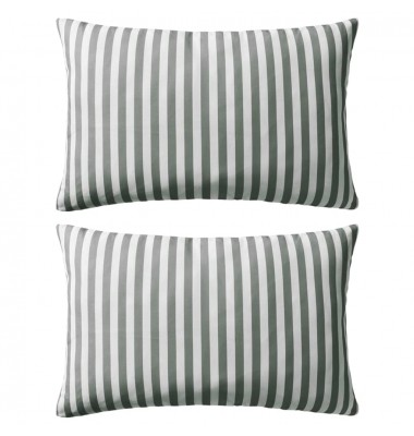  Lauko pagalvės, 2 vnt., pilkos, 60x40 cm, dryžuotos - Dekoratyvinės pagalvėlės - 1