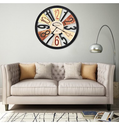  Sieninis laikrodis, įvairių spalvų, 60 cm, metalas - Laikrodžiai - 1