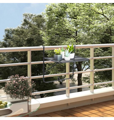  Balkono staliukas, juodos spalvos, 60x40cm, plienas - Lauko stalai, staliukai - 1