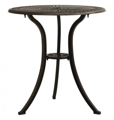  Sodo staliukas, bronzinės spalvos, 62x62x65cm, lietas aliuminis - Lauko stalai, staliukai - 1
