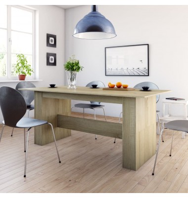  Valgomojo stalas, sonoma ąžuolo spalvos, 180x90x76 cm, MDP - Stalai - 1