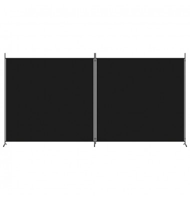  Kambario pertvara, 2 dalių, juodos spalvos, 348x180cm, audinys - Kambario pertvaros - 3