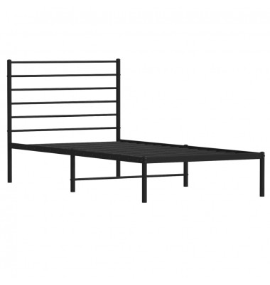  Metalinis lovos rėmas su galvūgaliu, juodos spalvos, 75x190cm - Lovos - 5