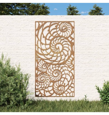  Sodo sienos dekoracija, 105x55cm, corten plienas, kriauklės - Meno kūriniai - 1