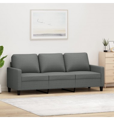  Trivietė sofa, tamsiai pilkos spalvos, 180cm, audinys - Sofos, sofos-lovos - 1