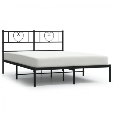  Metalinis lovos rėmas su galvūgaliu, juodos spalvos, 140x190cm - Lovos - 2