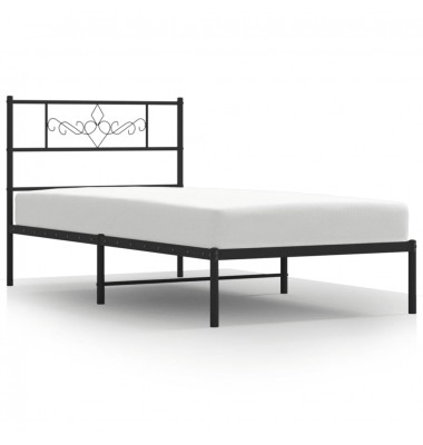  Metalinis lovos rėmas su galvūgaliu, juodos spalvos, 75x190cm - Lovos - 2