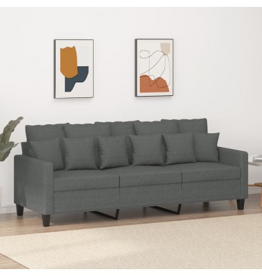  Trivietė sofa, tamsiai pilkos spalvos, 180cm, audinys - Sofos, sofos-lovos - 1