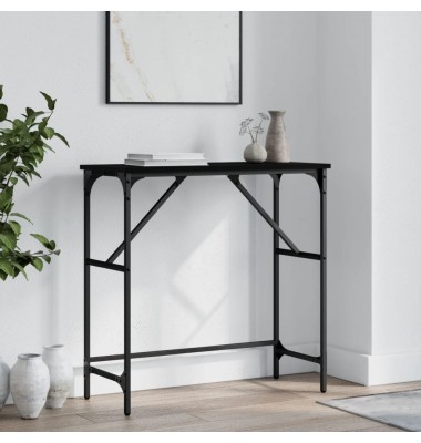  Konsolinis staliukas, juodas, 75x32x75cm, apdirbta mediena - Žurnaliniai staliukai - 1