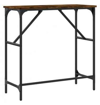  Konsolinis staliukas, dūminio ąžuolo, 75x32x75cm, mediena - Žurnaliniai staliukai - 6