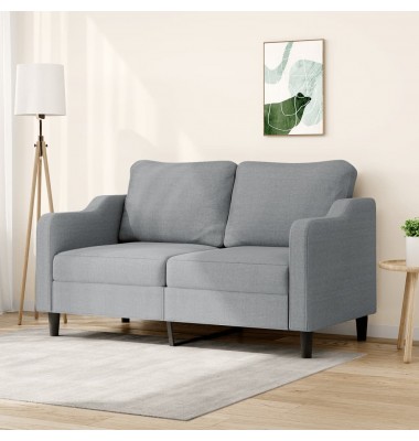  Dvivietė sofa, šviesiai pilkos spalvos, 140cm, audinys - Sofos, sofos-lovos - 1