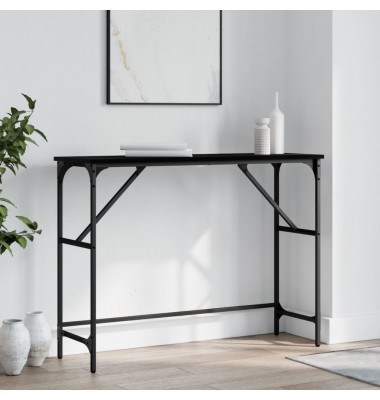  Konsolinis staliukas, juodas, 100x32x75cm, apdirbta mediena - Žurnaliniai staliukai - 1