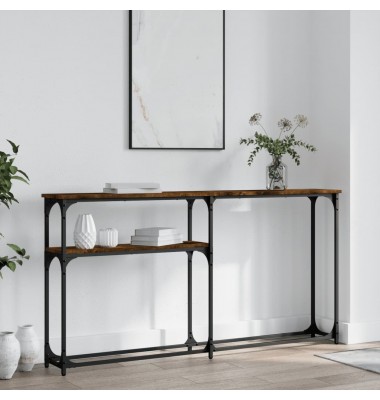  Konsolinis staliukas, dūminio ąžuolo, 145x22,5x75cm, mediena - Žurnaliniai staliukai - 1