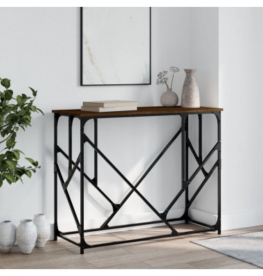  Konsolinis staliukas, rudas ąžuolo, 100x40x80cm, mediena - Žurnaliniai staliukai - 1