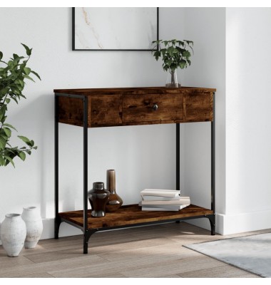  Kavos staliukas, dūminio ąžuolo, 75x34,5x75cm, apdirbta mediena - Žurnaliniai staliukai - 1