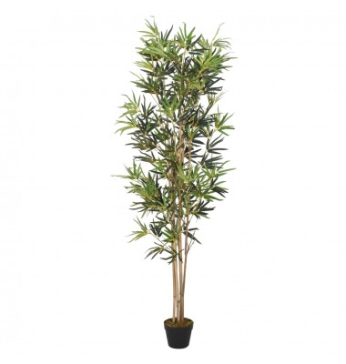  Dirbtinis bambukas, žalios spalvos, 150cm, 828 lapai - Dirbtiniai augalai - 1